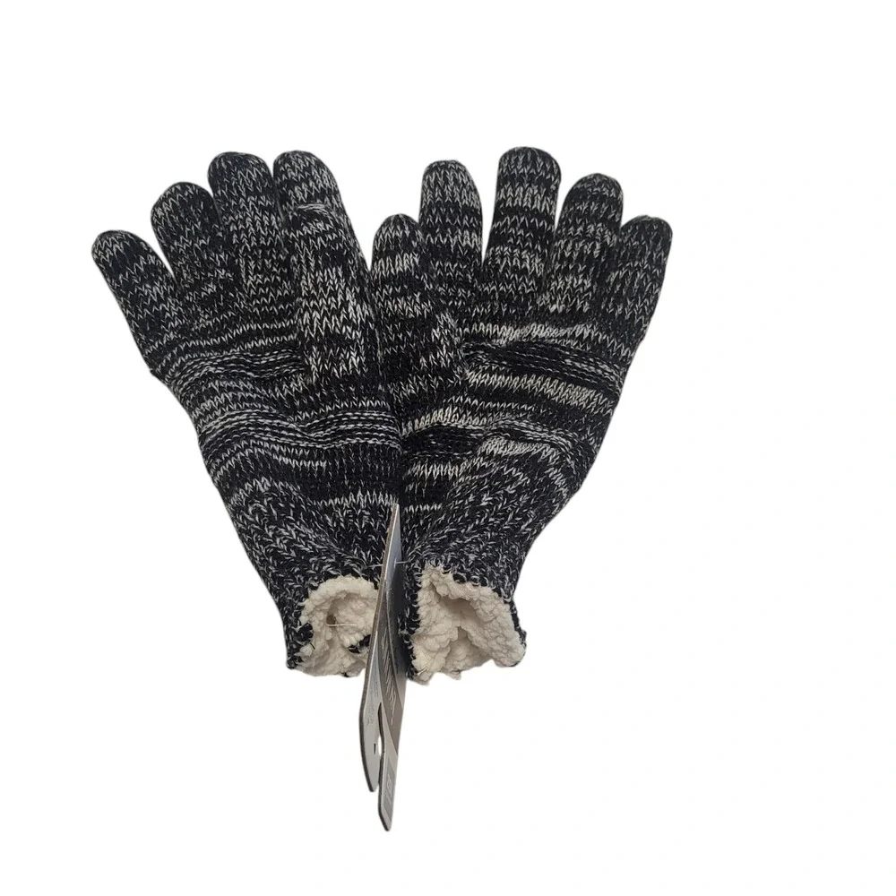 NWT Isotoner eco comfort black and white gloves, one size